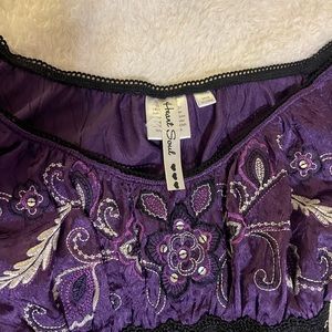 heart soul babydoll detailed y2k grunge purple top ✮